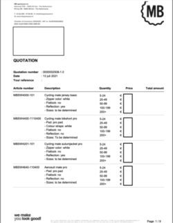 voorbeeld offerte via software